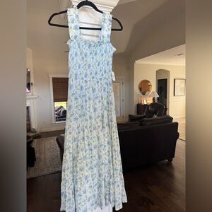 Altard State Floral Dress with Blue and Green Pattern NWT